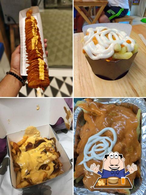 Food at UFO Fries & corn