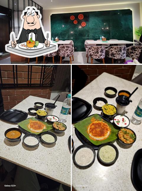 This is the image depicting food and interior at Banglorian Anna