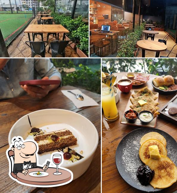 Among different things one can find food and interior at Brickwall Bistro