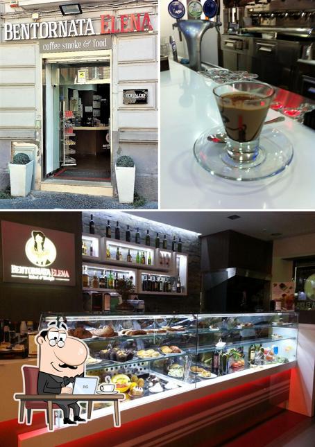 La interni e cibo del ristorante