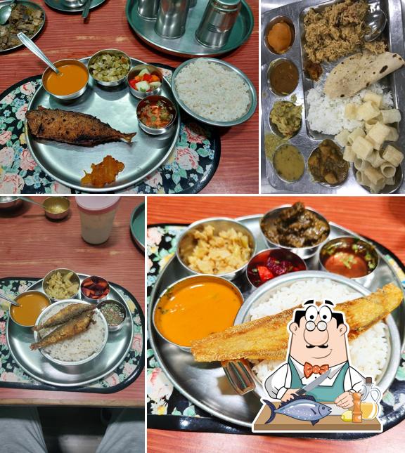 Grilled salmon at Rosy's home kitchen ( homemade fish thali)