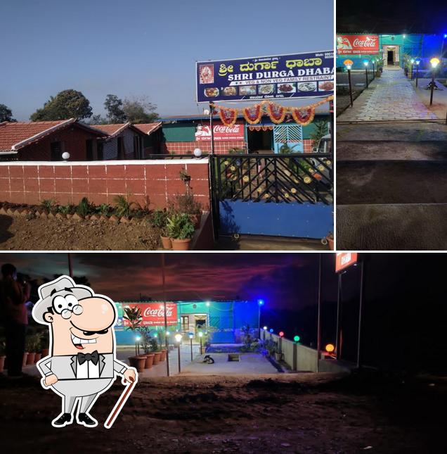 The exterior of ಶ್ರೀ ದುರ್ಗಾ ಧಾಬಾ & ಫ್ಯಾಮಿಲಿ ರೆಸ್ಟೋರೆಂಟ್ (Shri Durga dabha/family restaurant)