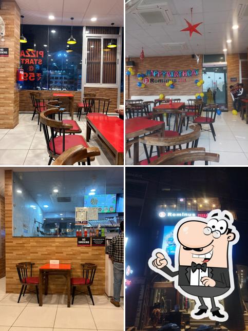 The interior of Rominus Pizza and Burger
