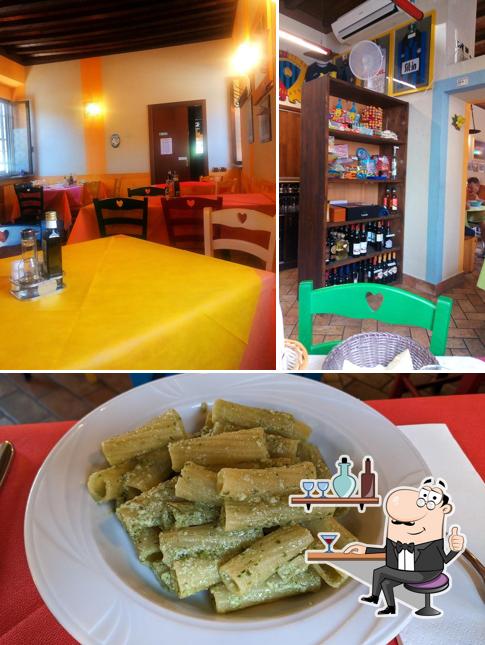 La immagine della interni e cibo di Trattoria San Carlo