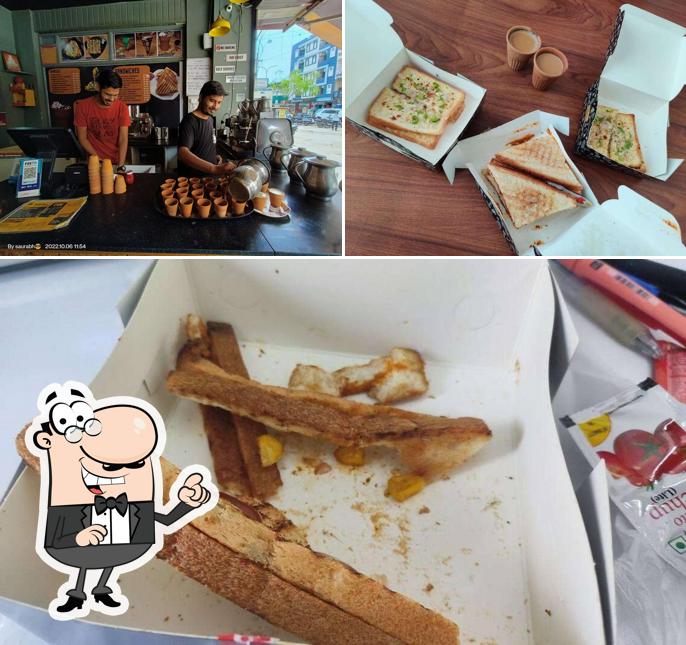 Among various things one can find interior and food at Chai Sutta Bar