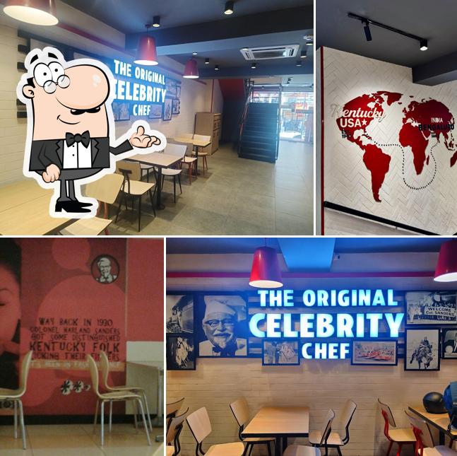 Take a seat at one of the tables at KFC