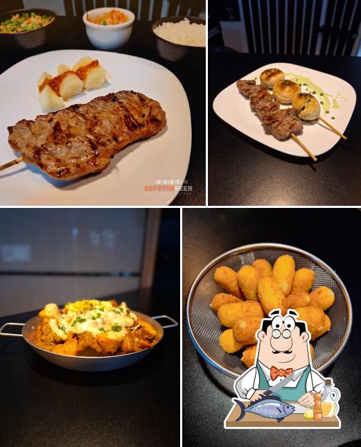 Salmão grelhado em Espetim Beer - Jantinha