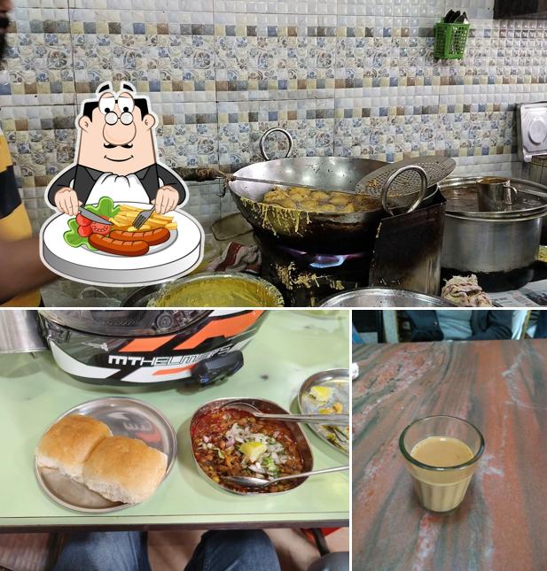 Take a look at the image displaying food and beverage at Santosh vada pav
