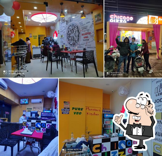 The interior of Sikago Pizza Bilaspur