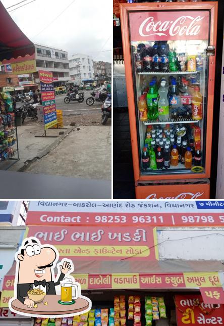 You can get a glass of light or dark beer