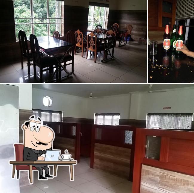 The restaurant's interior and beverage