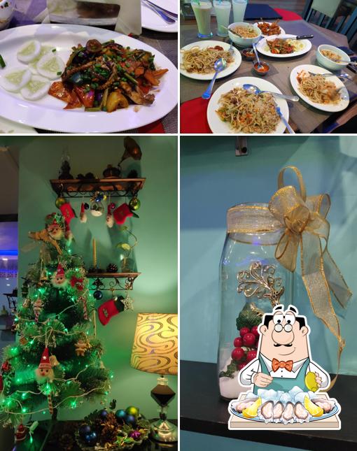 Get seafood at Halley's Bistro