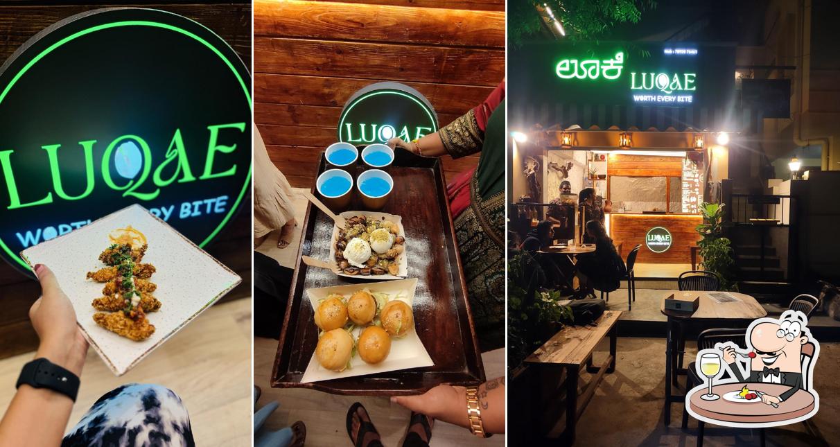 Among different things one can find food and interior at Luqae