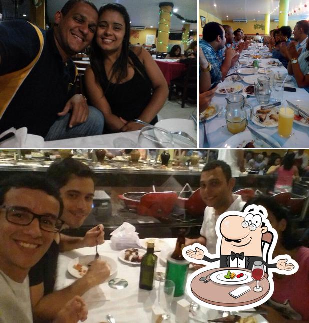 A ilustração da mesa de jantar e balcão de bar no Baita Tchê