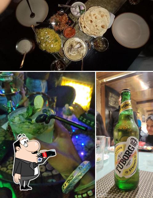 The restaurant's drink and food