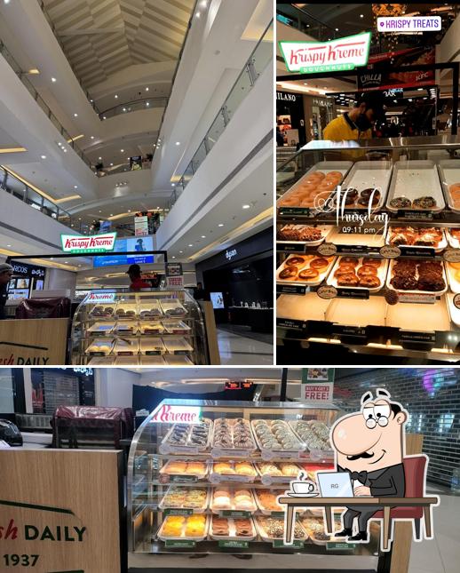 Check out how Krispy Kreme Doughnuts & Coffee looks inside