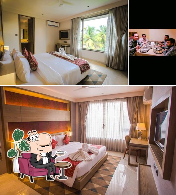 The interior of Hotel Grand Kadamba