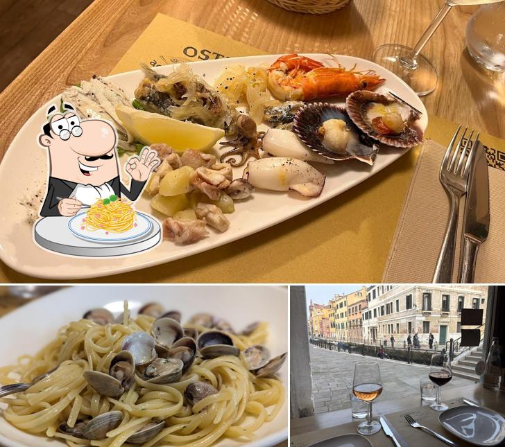 Spaghetti alla carbonara al Osteria Ae Saracche
