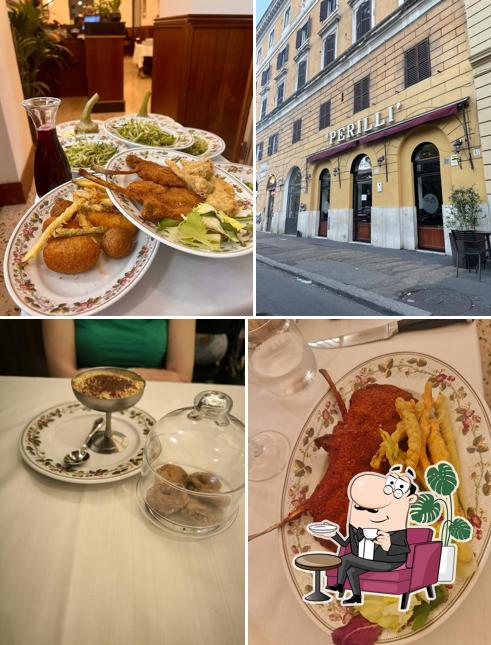 Gli interni di Trattoria Perilli