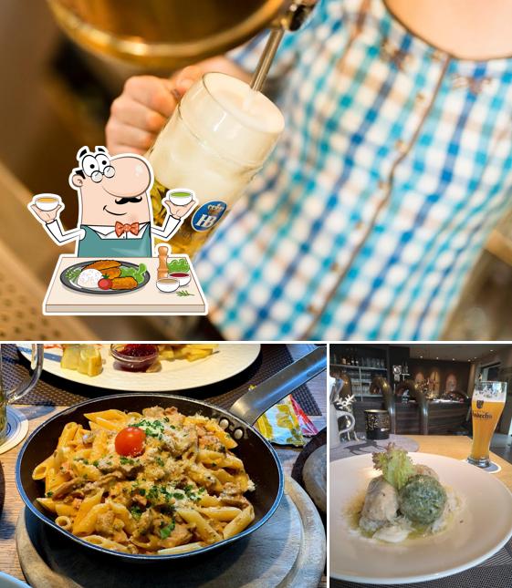 La foto di cibo e bancone da bar da Lanahof Restaurant Pizzeria beer & live