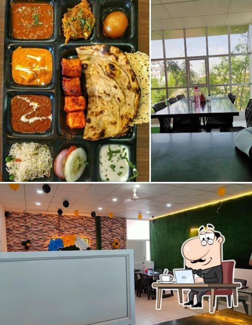 Check out the picture displaying interior and food at YUM! Kitchen