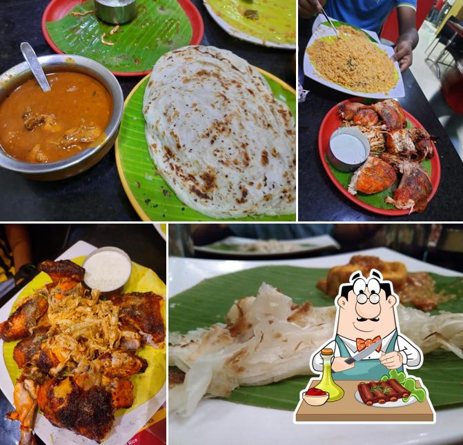 Royal biriyani and fast food serves meat dishes