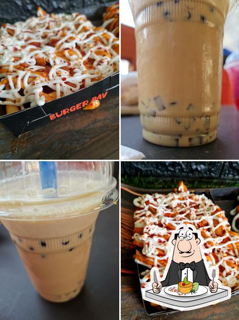 Meals at Lassi day cafe burger pav