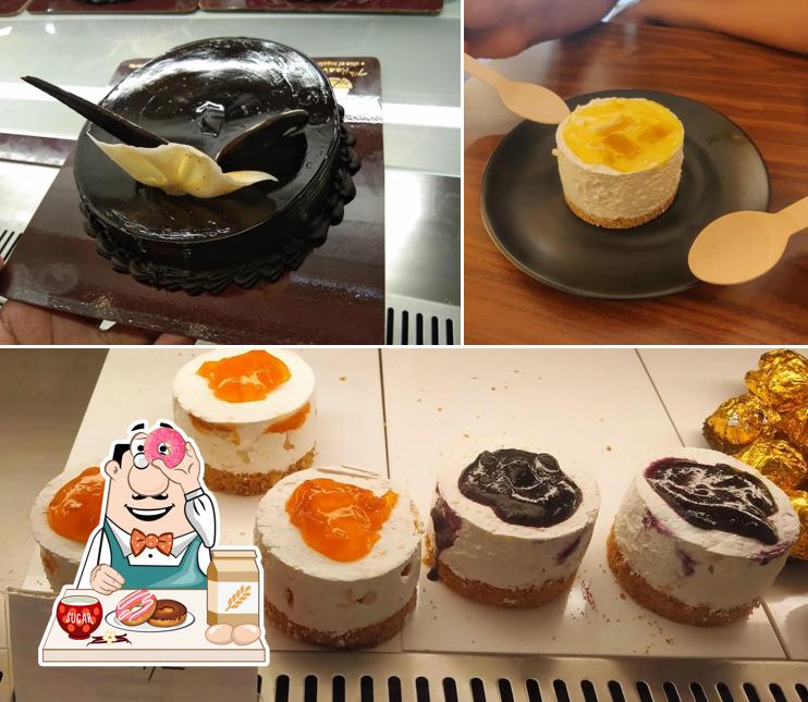 7th heaven kazhakuttam serves a selection of desserts