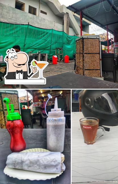 The picture of drink and exterior at HUNGRY KITCHEN FAMILY RESTAURENT & SHAWARMA BITES