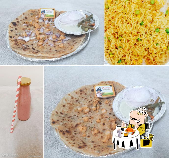 Food at King paratha restaurant