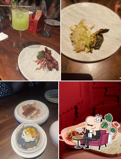 Take a seat at one of the tables at Post Card Global Tapas Bar