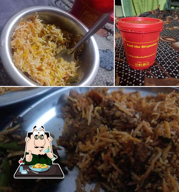 Meals at Red Bucket Biryani Machavaram