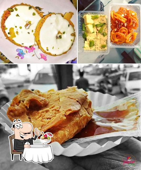 Shree Amar Mishthan Bhandar serves a selection of desserts