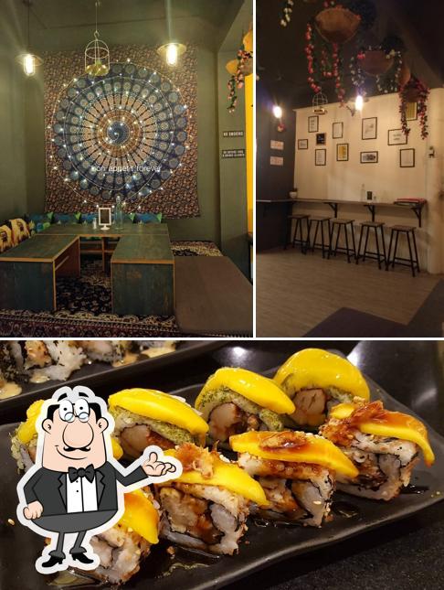 The picture of interior and food at The Little oven café and bakery