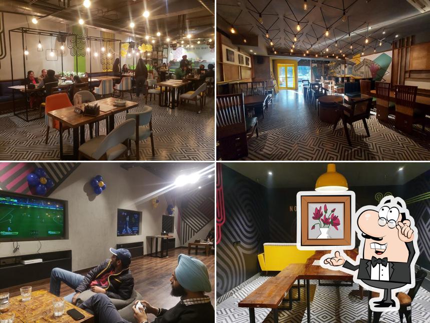 Take a seat at one of the tables at Corbu's Cafe