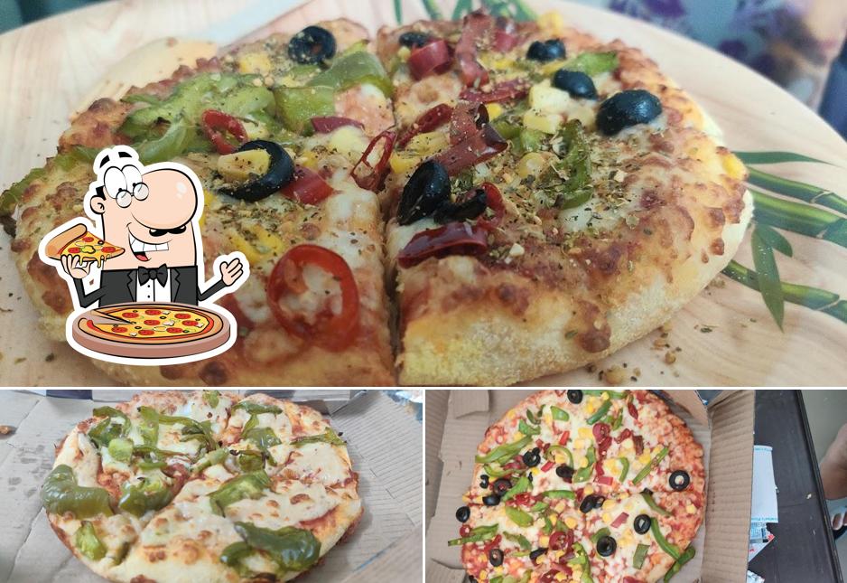 Pick various kinds of pizza
