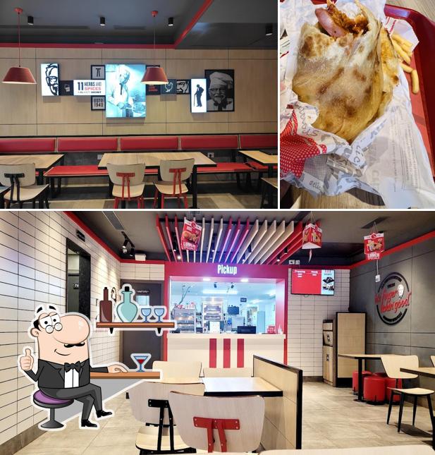 The interior of KFC