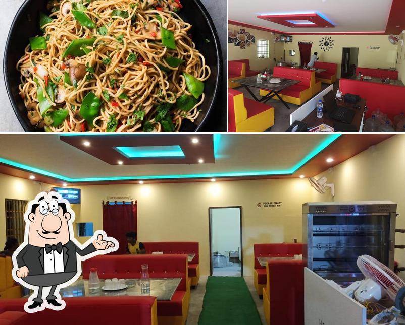 The picture of interior and food at Hot & Pep Multicuisine Chinese Restaurant