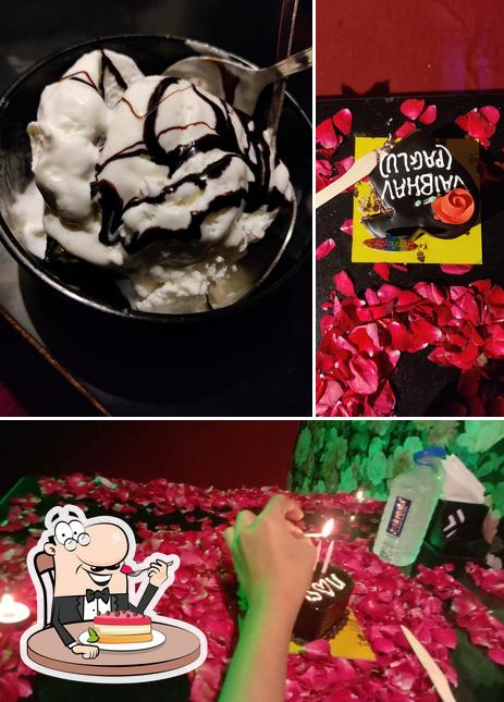 Hugs with mugs candlelight Dinner & Birthday celebrations serves a variety of sweet dishes