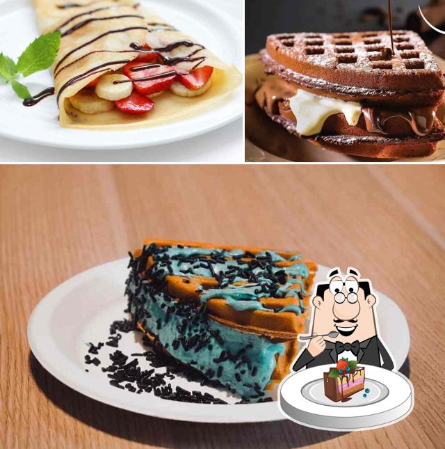 Chocolate cake at Waffle Chef