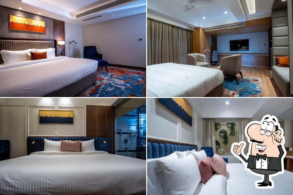 Take a seat at one of the tables at The Kleo Hotel