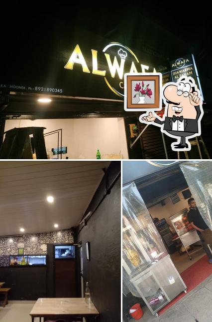 The interior of Al wafa Cafe