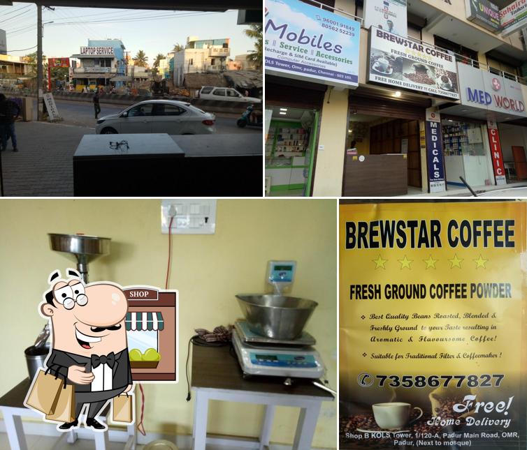 The exterior of Brewstar Coffee