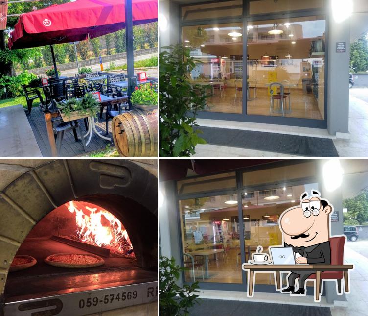 Gli interni di Mangio pizza