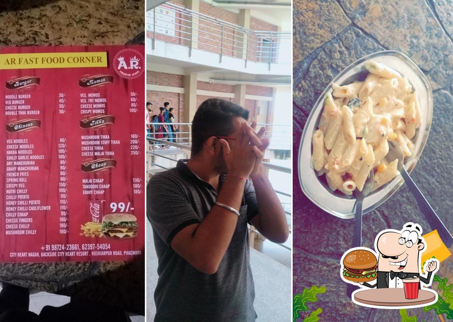 Get a burger at AR Paratha House