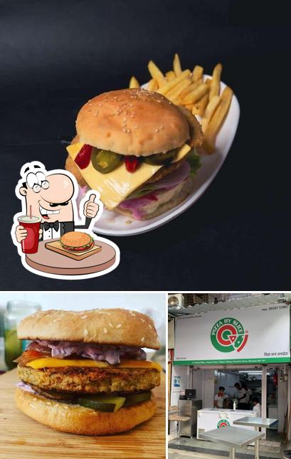 Hamburger at Pizza By Slice