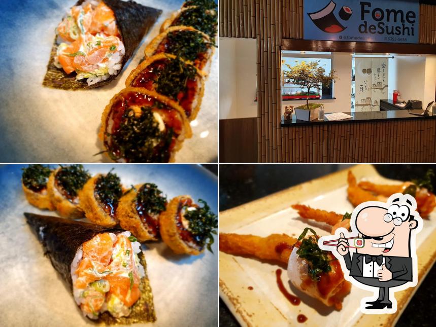 Presenteie-se com sushi no Fome de sushi