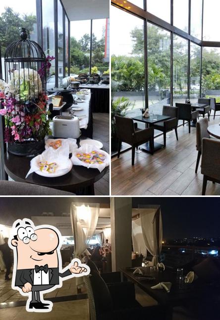 Take a seat at one of the tables at The Sidewalk Nashik