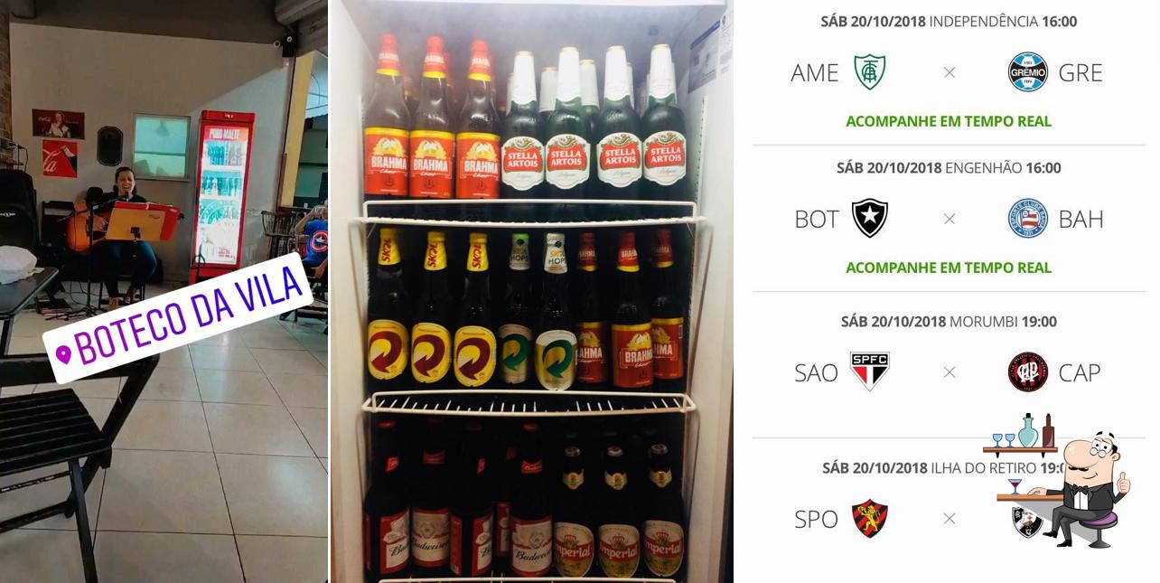 O interior do Boteco da Vila