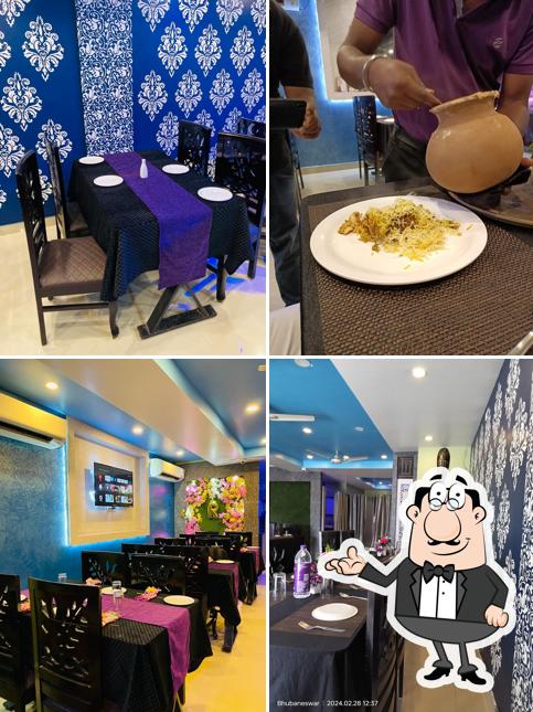 The interior of Rajarani Royal Restaurant